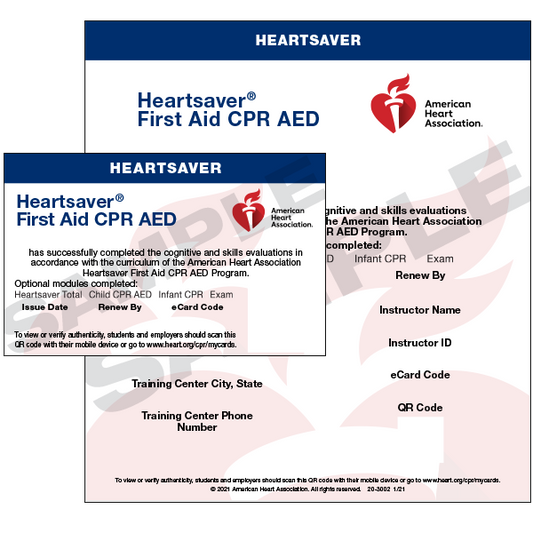 Heartsaver First Aid CPR AED (Heartsaver Total, Child CPR AED, Infant CPR) - Corporate Onsite Training
